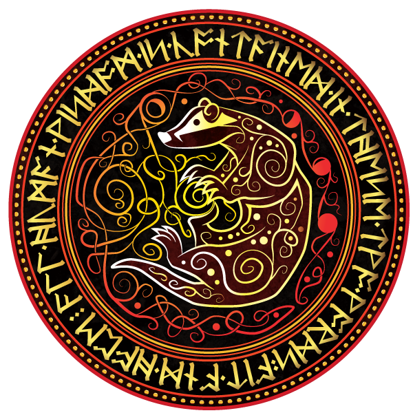 Part of a series of Illustrations of various knotwork animals. The text along the edge reads "All human wisdom is contained in these two words - Wait and Hope", quoting Alexandre Dumas